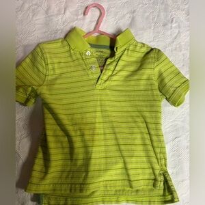 Toddler Boy yellow stripe shirt